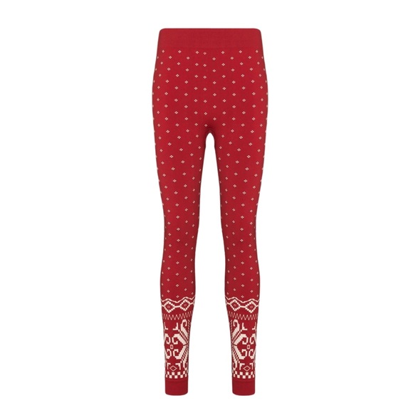 Sweaty Betty Base Layer Winter Festive Fair Isle Leggings - Picture 2 of 9